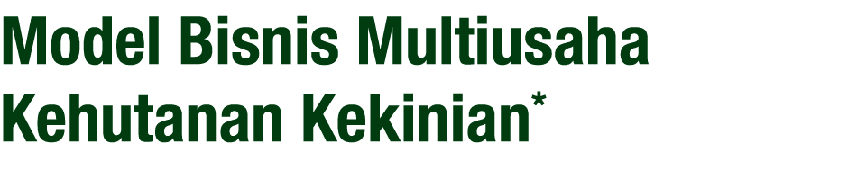 Model Bisnis Multiusaha Kehutanan Kekinian*